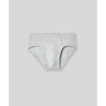 Grey modal brief underwear front view on gray background