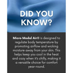 Educational image about Micro Modal Air underwear fabric that keeps you cool and cozy year round