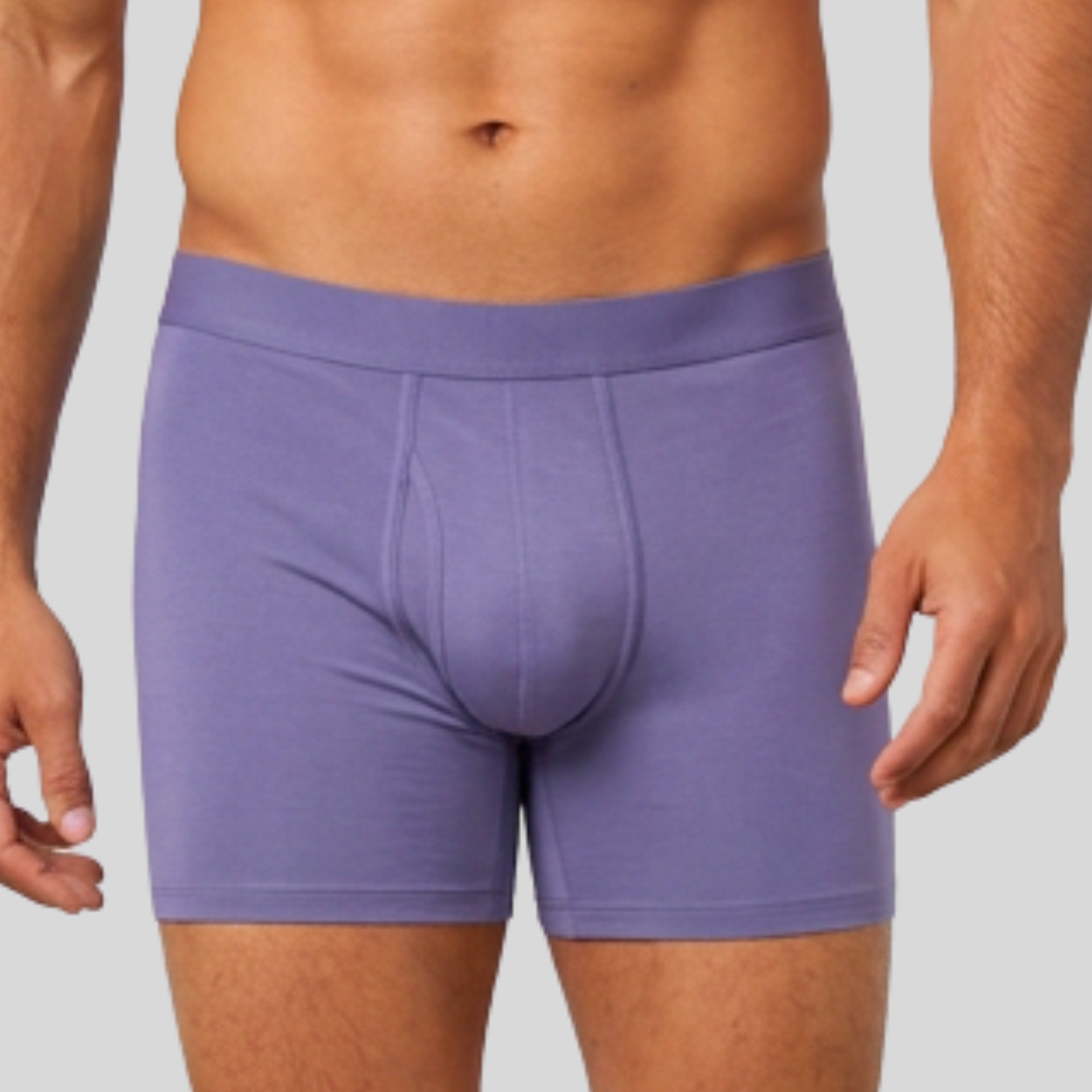 SilkCut Bamboo Essential Boxer Brief with Fly showing breathable bamboo softness and functional front fly