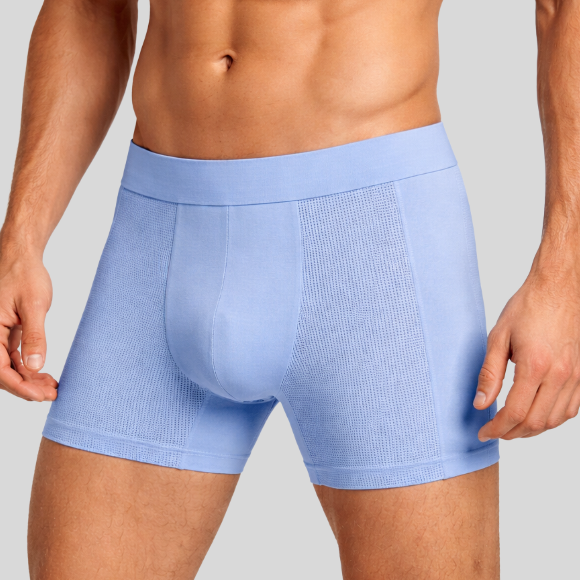 SilkCut Men’s Mesh Modal Performance Boxer Briefs with breathable mesh panels