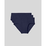 Three-pack SilkCut Micro Modal Air men’s briefs in black showing ergonomic pouch and smooth waistband